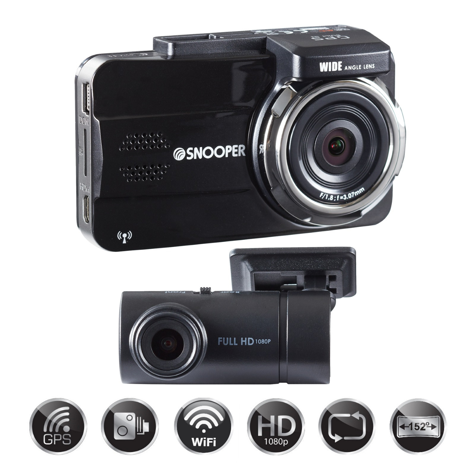Dual dash cam front and rear